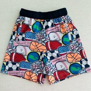 Vineyard Vines Kids Sports Print Mesh Shorts - Multicolor